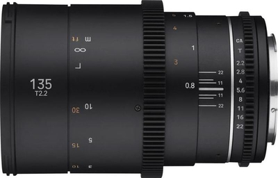 Objektiv cine Samyang VDSLR 135mm T2.2 MK2 FE, full frame, për Sony E, ngjyrë e zezë