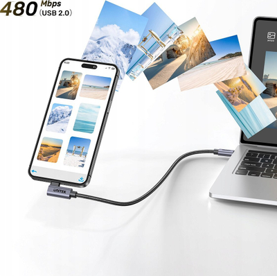 Kabllo USB Unitek C14123BK 5m, USB C në USB C, USB 3.0, argjendtë