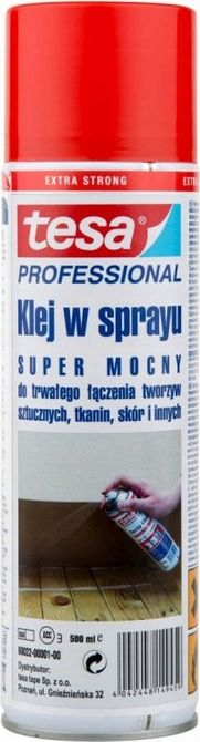 Ngjitës sprej Tesa 60022, 500ml, shumë i fortë, transparent