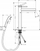 Rubinet lavamani Hansgrohe Finoris 260, me dush dore Bidette, 160 cm, krom