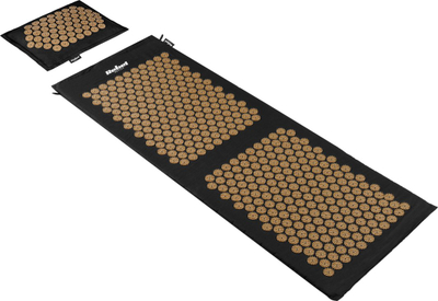 Tapet akupresure Rebel Active RBA-6013-GL, 130x50cm XXL, ECO, gri
