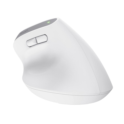 Maus vertikal Trust Bayo+, pa tela, Bluetooth RF 2.4GHz, i bardhë