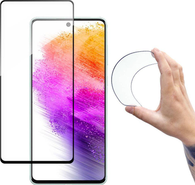 Qelq mbrojtës Wozinsky Full Cover Flexi Nano Glass për Samsung Galaxy A73, me kornizë, transparent