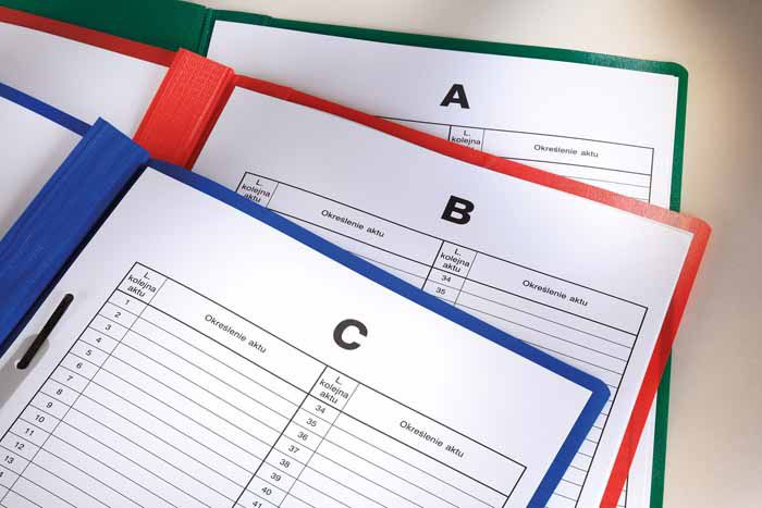 Dosje personale Biurfol ST-23-01, PVC, set 10 copë, e kuqe