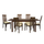 Set ngrënieje 7-pjesësh (Tavolinë + karrige druri masiv) (HM10030)