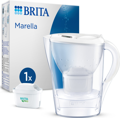 Filtër uji Brita Marella, 2.4L, plastikë, i bardhë