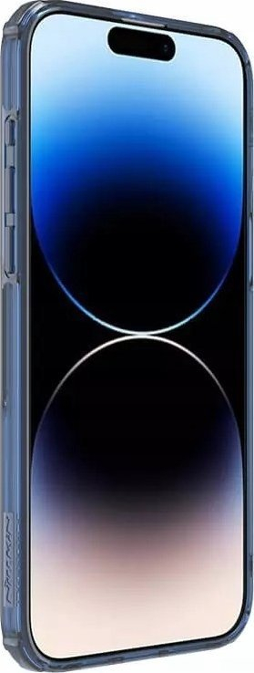 Maskë telefoni Nillkin Nature Pro për iPhone 15 Pro, transparente, me anë blu