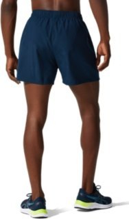 Pantallona të shkurtra vrapi ASICS Core 5 Inch, të lehta, thahen shpejt, blu e errët