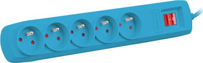 Prizë multiple Natec Bercy 400 NSP-1716, 5 dalje, kabllo 1.5 m, blu