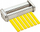 Aksesor për makinë paste Imperia New Simplex Titania Trenette, 4 mm, çelik inox, argjend