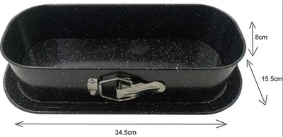 Formë pjekje Kinghoff KH 1785, 34.5x15.5 cm, veshje jo ngjitëse, gri