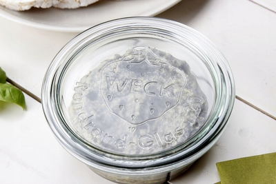 Тегла стаклена Deli WECK 100 ml, без капак, сет 6 парчиња, проѕирна