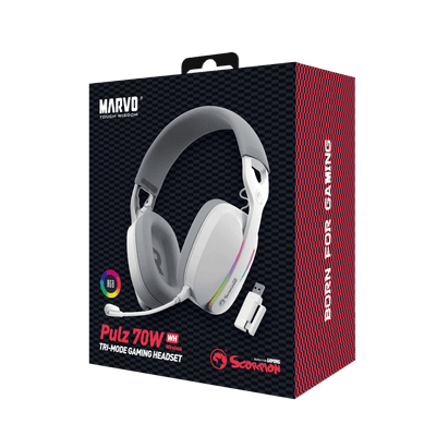 Kufje Me Bluetooth MARVO HG9086W WH