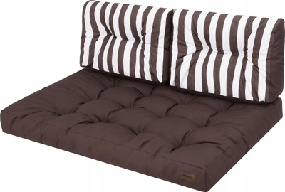 Jastëkë për mobilje me paleta HobbyGarden LEO, set 120x80cm, 2 mbështetëse, gri