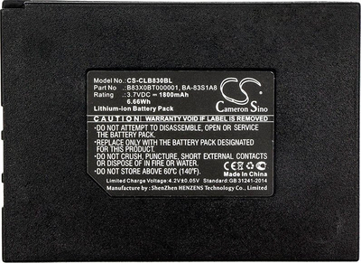 Bateri rikarikueshme Cameron Sino CS-CLB830BL, Li-ion 3.7V, 1800mAh, e zezë