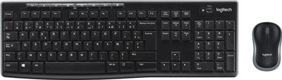 Kombinim tastierë dhe maus Logitech MK270, wireless, USB, i zi