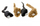 Lodra për mace Karlie Catnip Mice, set 4 copë, 5cm, shumëngjyrëshe