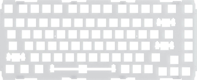 Pllakë switçesh tastiere Glorious GMMK Pro 75, polikarbonat, layout ISO, e bardhë