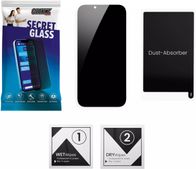 Mbrojtës ekrani GrizzGlass SecretGlass për Motorola Moto Pad 60 Neo, xham qeramik, efekt privatësie, i zi