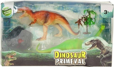 Set lodrash dinozaurë pa markë, 2 figura, 32x18x8 cm, shumëngjyrësh