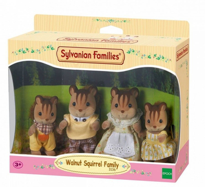 Фигурина Epoch: The squirrel family (4172), кафеава