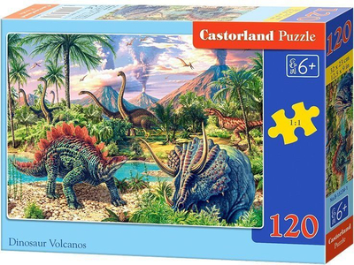 Puzzle Castorland Dinosaurët nga vullkanet, 120 copë