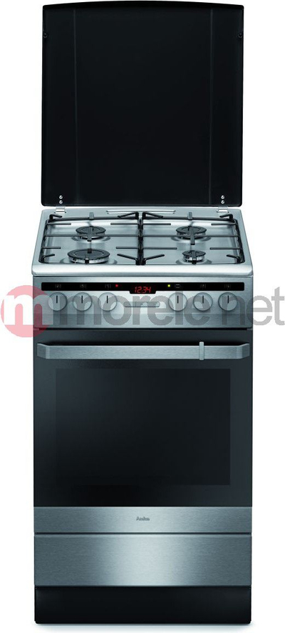Sobë qendrimi me gaz edhe me rrymë, 50 cm, pastrim me avull, inox