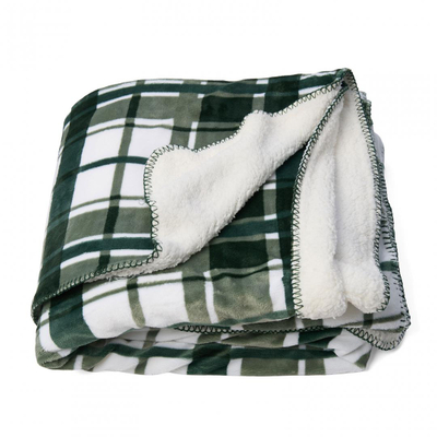 Batanije HEINNER Faux Fur Checkered, 200x220 cm, jeshile