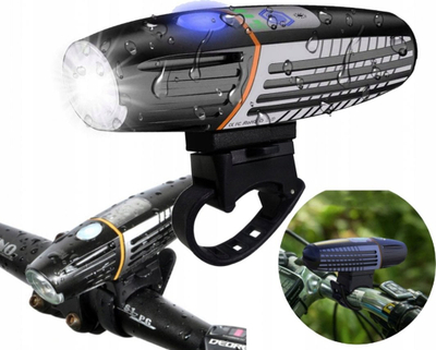 Dritë për biçikletë T6, LED 450 lumen, 2200mAh, e zezë