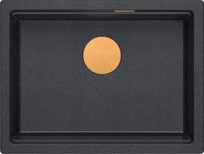 Lavamani kuzhine Quadron LOGAN 100 GraniteQ, 59.5x45.1x21.5 cm, 1 kazan, black diamond copper