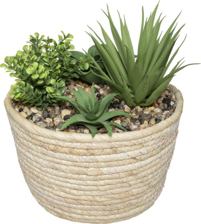 Arranzhim artificial Atmosphera Hacienda, diametër 17 cm, vazo beige