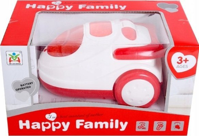 Pastruese lodër Happy Family me bateri 1z, 22x11x10 cm, e kuqe me të bardhë