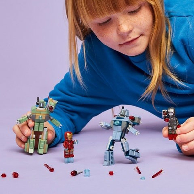 Lodër ndërtimi LEGO Marvel 76320 Iron Man War Machine, 204 pjesë, shumëngjyrëshe