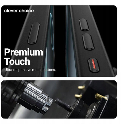 Mbrojtëse telefoni Crong Hybrid Frost MAG, MagSafe, për iPhone 17 Pro, e zezë
