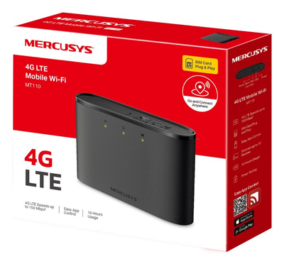 Ruter Wi-Fi portativ Mercusys MT110, 4G LTE, bateri 2200 mAh, i bardhë