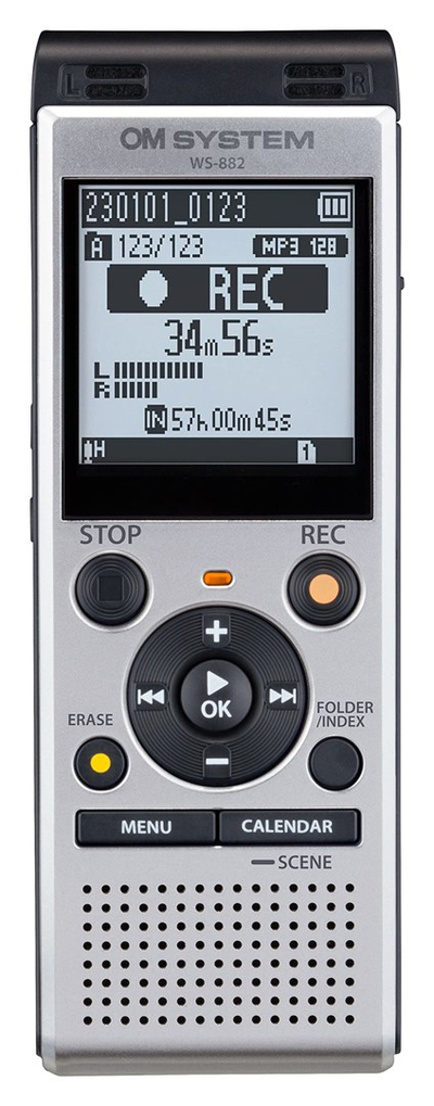 Regjistrues zanor Olympus WS-882, stereo, 4GB, argjendtë