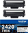 Toneri Brother TN-2420 TN2420TWIN, origjinal, paketim 2 copë, i zi