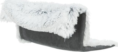 Shtrat radiatorësh për mace Trixie, 45x26x31 cm, pelush me qime të gjata, bardhë e zi