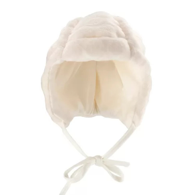 Kapelë për bebe Kenguru Gold Topla, GOTS organic, 37-39cm, e kremtë