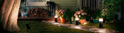 Shtyllë e jashtme LED Philips Hue Lucca, 9W, 806 lm, anthracite