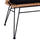 Stol metalik Allegra HM5692, wicker, 124x57x77 cm, zi bezhë