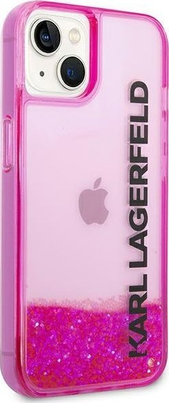 Kapak telefoni Karl Lagerfeld KLHCP14MLCKVF për iPhone 14 Plus 6.7", hardcase, lëng me shkëlqim, rozë