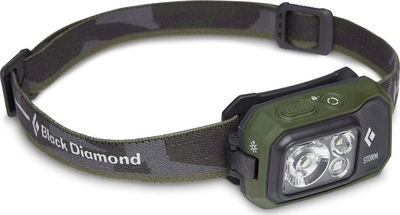 Ballinë Black Diamond Storm 450, 450 lumen, rezistente ndaj ujit, e zezë