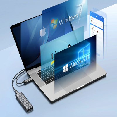 Kuti SSD Orico AM2C3-G2 për M.2 NVMe, me USB-C 3.2, 10Gb/s, gri