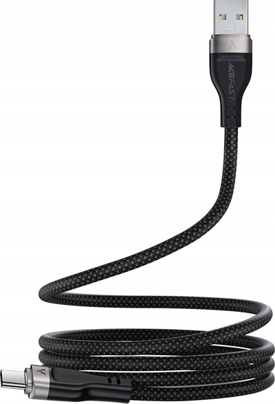 Kabllo magnetike USB A në USB C Acefast C11 04, 3A, 1.2m, e zezë