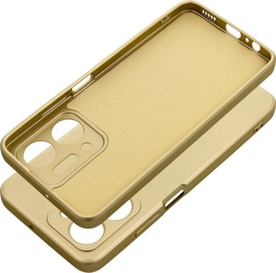 Maskë mbrojtëse Metallic Case për Honor X7a, TPU, veshje mikrofibër, e artë