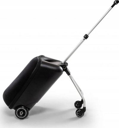 Valixhe udhëtimi për kalamaj Micro ML0013 Luggage Eazy, me sedilje, me rrota, e zezë