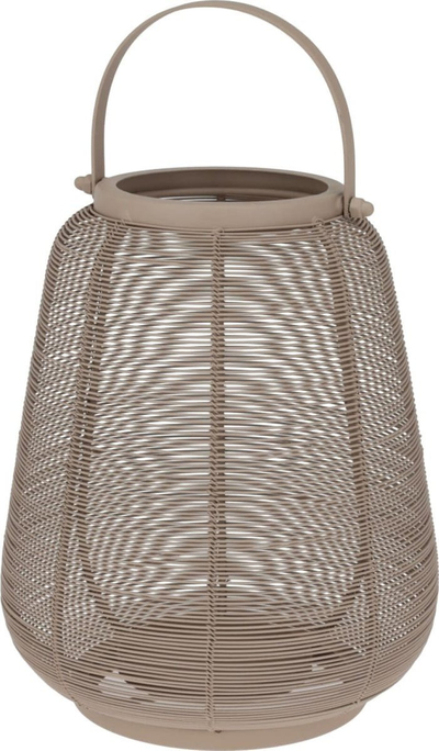 Fener dekorativ Home Styling Collection Minimal, metal, me dorezë, bezhë