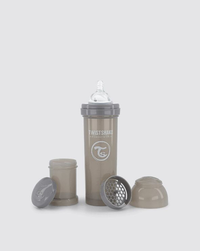 Shishe për bebe Twistshake Anti-Kolikë, 330ml, Hiri Pastel