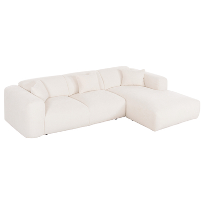 Divan-Shtrat këndor Bricken djathtas 110–282×98–160×72 Hcm (HM3275.02R), bardhë